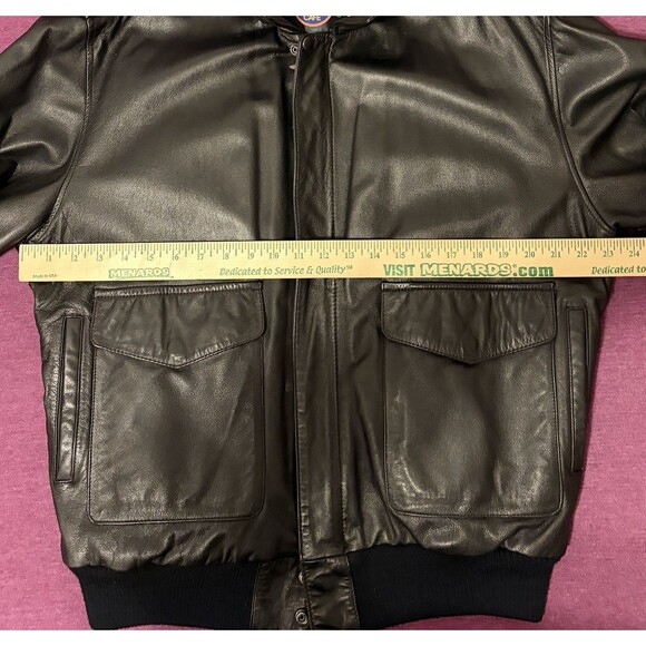 Hard Rock Cafe Las Vegas Men L Leather Bomber Jacket Vintage Y2K Biker Retro - Picture 14 of 16